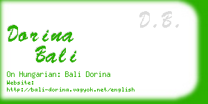 dorina bali business card